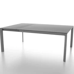 Cocoon Table carrée extensible en céramique et pieds en métal