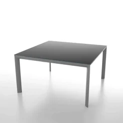 Cocoon Table carrée extensible en verre trempé et métal