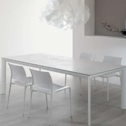Cocoon Table italienne rectangulaire extensible en céramique contemporaine