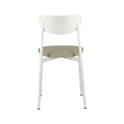 Colette Carrier® Chaise française en métal avec assise en simili rembourrée