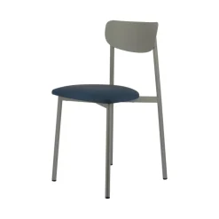 Colette Carrier® Chaise française en métal avec assise en simili rembourrée