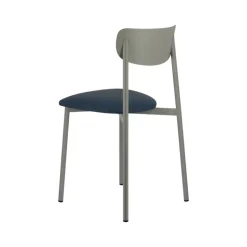 Colette Carrier® Chaise française en métal avec assise en simili rembourrée