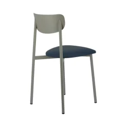 Colette Carrier® Chaise française en métal avec assise en simili rembourrée