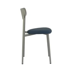 Colette Carrier® Chaise française en métal avec assise en simili rembourrée