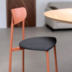 Colette Carrier® Tabouret snack français en métal avec assise en tissu