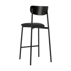 Colette Carrier® Tabouret snack français en métal avec assise en simili rembourrée
