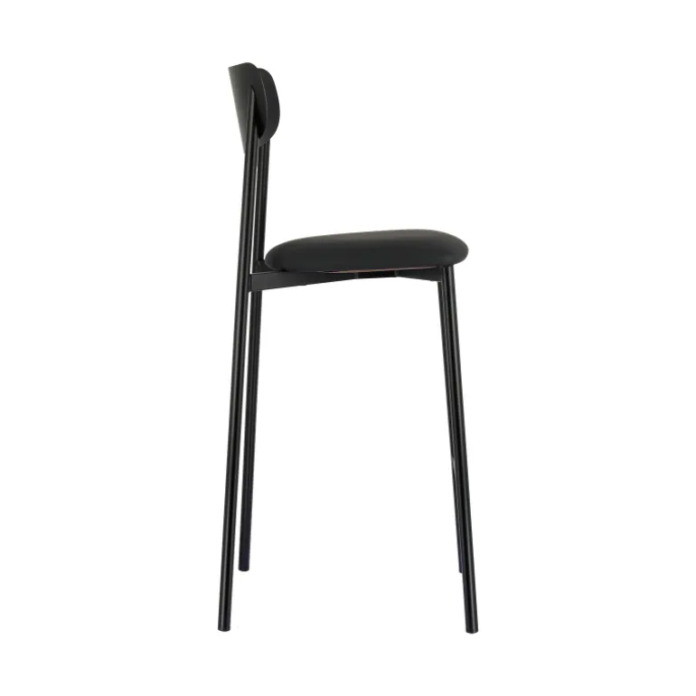 Colette Carrier® Tabouret snack français en métal avec assise en simili rembourrée