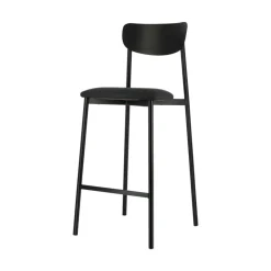 Colette Carrier® Tabouret snack français en métal avec assise en simili rembourrée