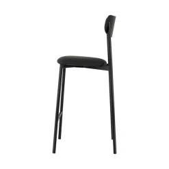 Colette Carrier® Tabouret snack français en métal avec assise en simili rembourrée