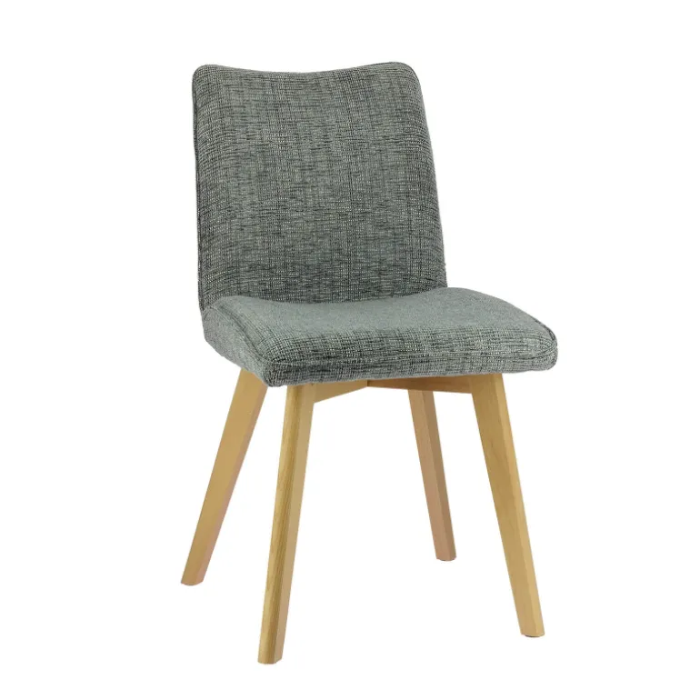 ColineChaise rembourrée en tissu avec pieds en bois