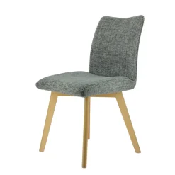 ColineChaise rembourrée en tissu avec pieds en bois