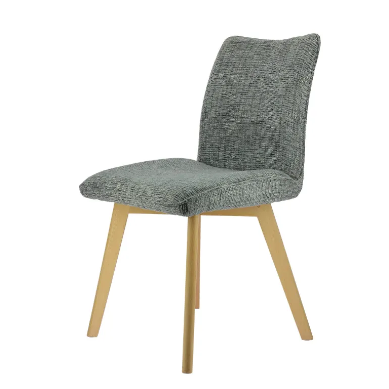 ColineChaise rembourrée en tissu avec pieds en bois