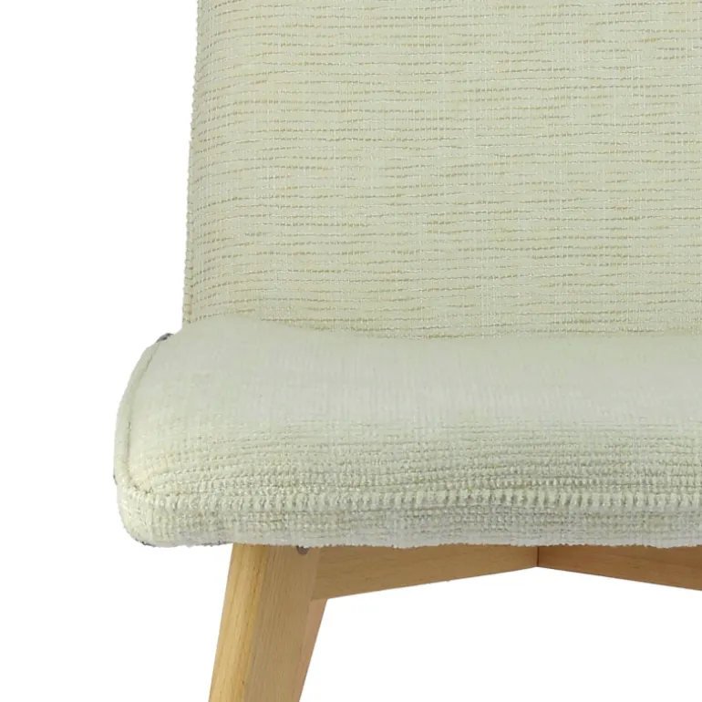 ColineChaise rembourrée en tissu avec pieds en bois