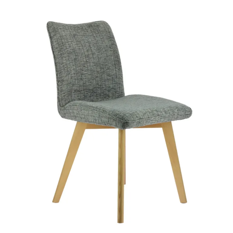 ColineChaise rembourrée en tissu avec pieds en bois