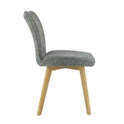 ColineChaise rembourrée en tissu avec pieds en bois