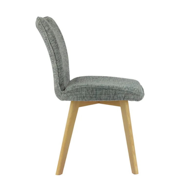 ColineChaise rembourrée en tissu avec pieds en bois