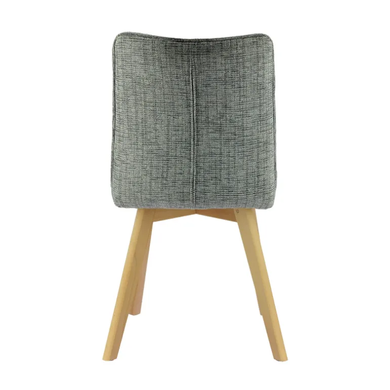 ColineChaise rembourrée en tissu avec pieds en bois
