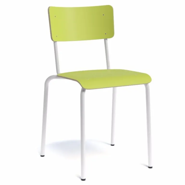 Collège Chaise d'écolier vintage en métal et bois