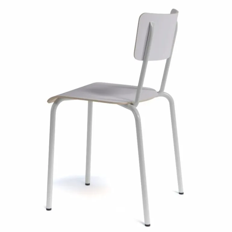 Collège Chaise d'écolier vintage en métal et bois