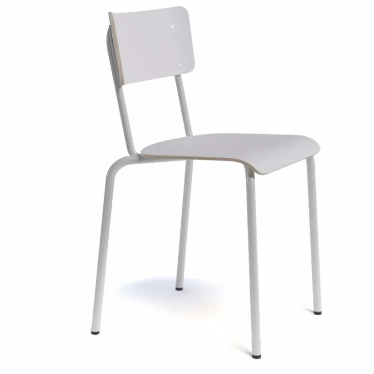 Collège Chaise d'écolier vintage en métal et bois