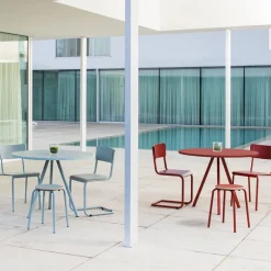 Collège Chaise d'écolier vintage en métal et bois