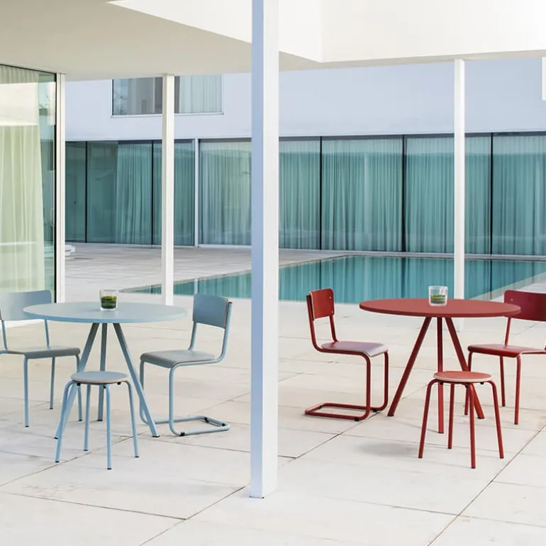 Collège Chaise d'écolier vintage en métal et bois