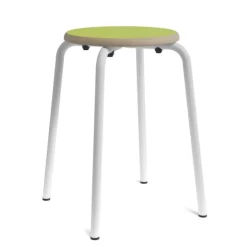 Collège Tabouret bas vintage en métal et bois