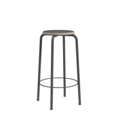 Collège Tabouret snack vintage sans dossier bois et métal