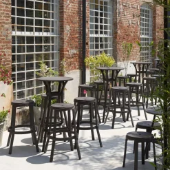 Combo Table de jardin ronde recyclée
