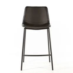 CoqueTabouret coque snack en synthétique et pieds en métal noir