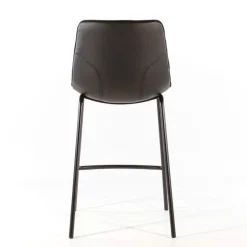 CoqueTabouret coque snack en synthétique et pieds en métal noir