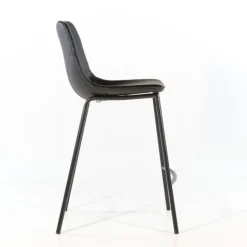 CoqueTabouret coque snack en synthétique et pieds en métal noir