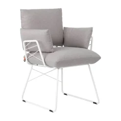 Cosy Mobitec® Fauteuil design confortable assise en tissu et pieds en métal