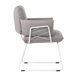 Cosy Mobitec® Fauteuil design confortable assise en tissu et pieds en métal