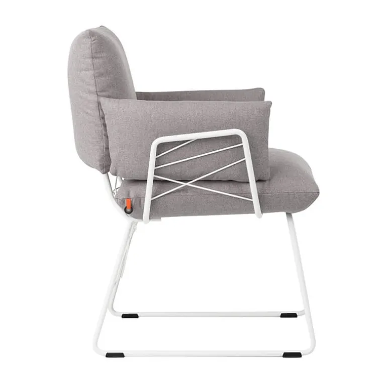 Cosy Mobitec® Fauteuil design confortable assise en tissu et pieds en métal