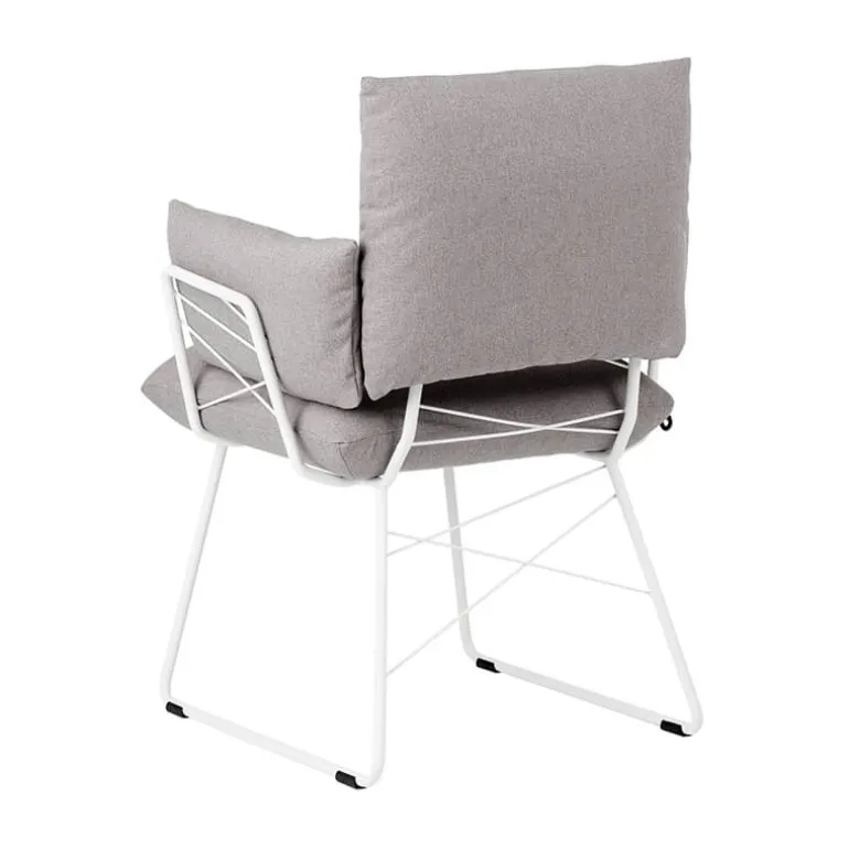 Cosy Mobitec® Fauteuil design confortable assise en tissu et pieds en métal