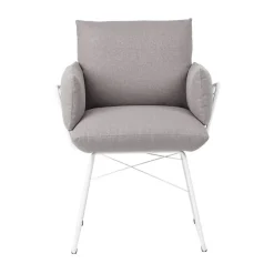 Cosy Mobitec® Fauteuil design confortable assise en tissu et pieds en métal
