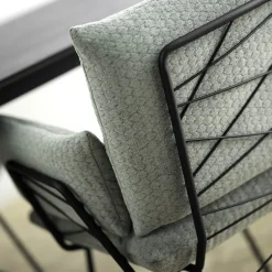 Cosy Mobitec® Fauteuil design confortable assise en tissu et pieds en métal