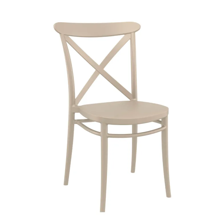 Cross Chaise de cuisine style bistrot empilable en polypropylène