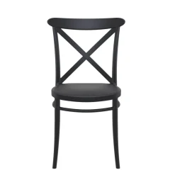 Cross Chaise de cuisine style bistrot empilable en polypropylène