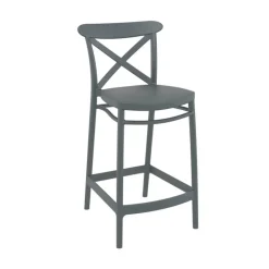 Cross Tabouret snack moderne en polypropylène avec dossier