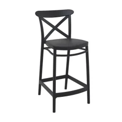 Cross Tabouret snack moderne en polypropylène avec dossier