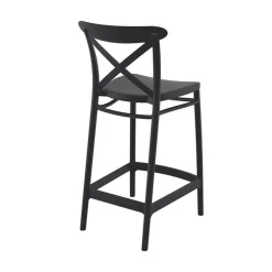 Cross Tabouret snack moderne en polypropylène avec dossier