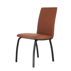 DarcyChaise de salle à manger rembourrée avec pieds en métal