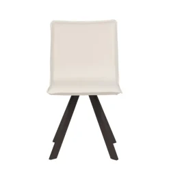 Denia Moblibérica® Chaise moderne en tissu et métal