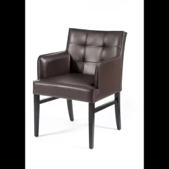 Diem 4 Fauteuil matelassé en synthétique et bois