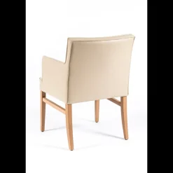 Diem 4 Fauteuil matelassé en synthétique et bois
