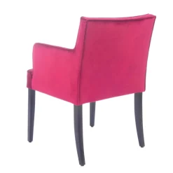 Diem Fauteuil contemporain rembourré en tissu et pieds en bois