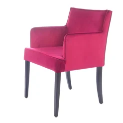 Diem Fauteuil contemporain rembourré en tissu et pieds en bois