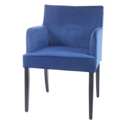 Diem Fauteuil contemporain rembourré en tissu et pieds en bois